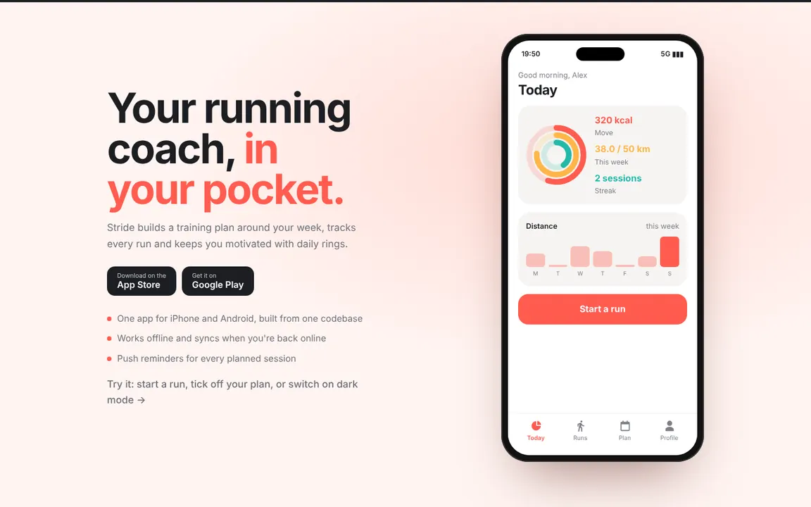 Stride: Running coach app