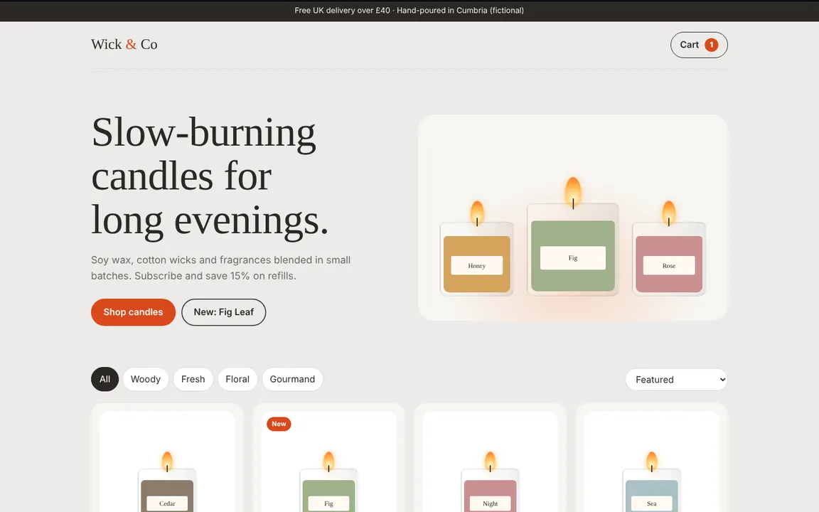 Wick & Co: Candle shop